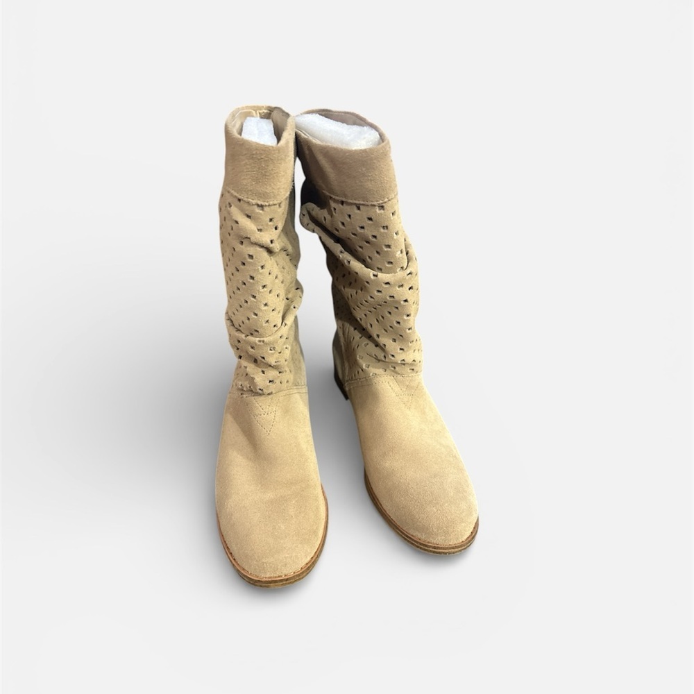 Toms Serra Women's Tan Suede Heeled Boots - Picture 5 of 6